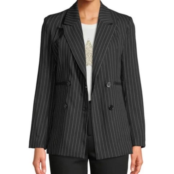 NWT ROMEO JULIET Pinstriped Double Breasted Blazer size M - Picture 1 of 10